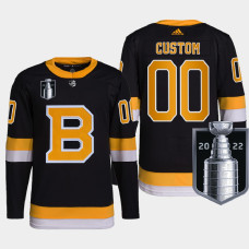 Boston Bruins 2022 Stanley Cup Playoffs Black Authentic Pro Jersey Custom