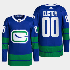 Vancouver Canucks Alternate Blue Primegreen Authentic Pro 2022 Jersey Custom