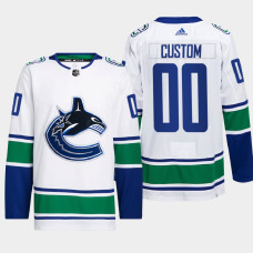 Vancouver Canucks Away White Primegreen Authentic Pro 2022 Jersey Custom