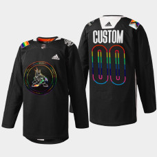 Arizona Coyotes Pride Night 2022 Black HockeyIsForEveryone Jersey Custom