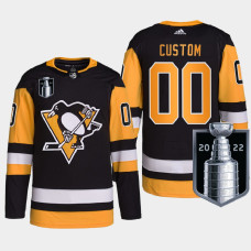 Pittsburgh Penguins 2022 Stanley Cup Playoffs Black Authentic Pro Jersey Custom