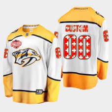 Nashville Predators 2022 NHL Global Series White Switzerland Challenge Jersey Custom