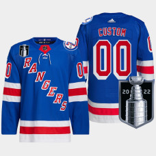 New York Rangers 2022 Stanley Cup Playoffs Royal Authentic Pro Jersey Custom