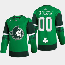 Ottawa Senators St. Patrick Green Warm-Up 2022 Jersey Custom