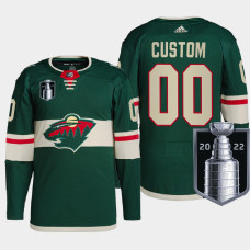 Minnesota Wild 2022 Stanley Cup Playoffs Green Authentic Pro Jersey Custom