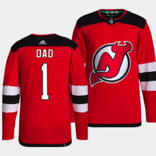 2022 Fathers Day Gift New Jersey Devils Red Greatest Dad Jersey Primegreen