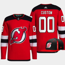 New Jersey Devils 2022 NHL Draft First Round Pick Red Custom Jersey