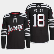 Ondrej Palat #18 New Jersey Devils Black Jersey 2022 Primegreen Authentic Alternate