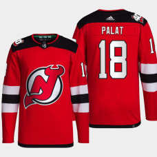 Ondrej Palat #18 New Jersey Devils Red Jersey 2022 Primegreen Authentic Home