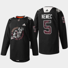 New Jersey Devils #5 Simon Nemec 2022 NHL Draft Black Jersey Black History Month