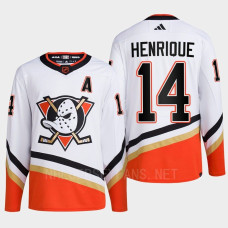 Anaheim Ducks 2022 Reverse Retro 2.0 Adam Henrique White Authentic Primegreen Jersey Men's