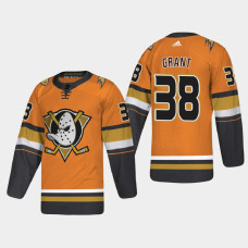 Anaheim Ducks Derek Grant #38 2021 Alternate Authentic Orange Jersey