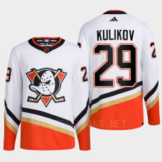 Anaheim Ducks 2022 Reverse Retro 2.0 Dmitry Kulikov White Authentic Primegreen Jersey Men's