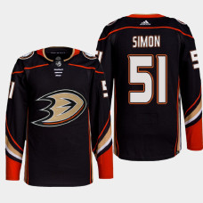 Anaheim Ducks Dominik Simon Black Primegreen Authentic Pro Home Jersey 2022