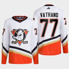 Anaheim Ducks 2022 Reverse Retro 2.0 Frank Vatrano White Authentic Primegreen Jersey Men's