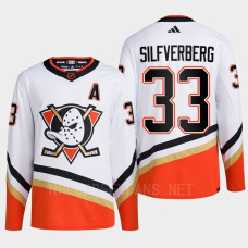 Anaheim Ducks 2022 Reverse Retro 2.0 Jakob Silfverberg White Authentic Primegreen Jersey Men's