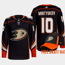 Pavel Mintyukov Anaheim Ducks 2022 NHL Draft Black Jersey Authentic Primegreen Home