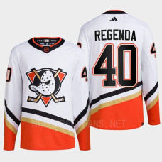 Anaheim Ducks 2022 Reverse Retro 2.0 Pavol Regenda White Authentic Primegreen Jersey Men's