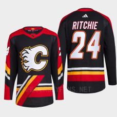 Brett Ritchie Reverse Retro 2.0 2022 Calgary Flames Black Jersey Authentic Primegreen #24