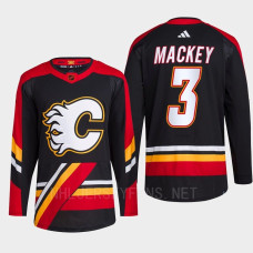 Connor Mackey Reverse Retro 2.0 2022 Calgary Flames Black Jersey Authentic Primegreen #3