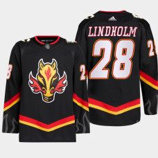 Elias Lindholm #28 Calgary Flames Black Jersey 2022-23 Blasty Alternate Primegreen