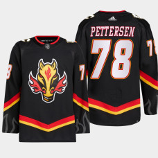 Emilio Pettersen #78 Calgary Flames Black Jersey 2022-23 Blasty Alternate Primegreen