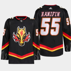 Noah Hanifin #55 Calgary Flames Black Jersey 2022-23 Blasty Alternate Primegreen