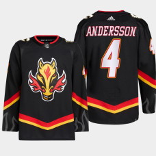 Rasmus Andersson #4 Calgary Flames Black Jersey 2022-23 Blasty Alternate Primegreen