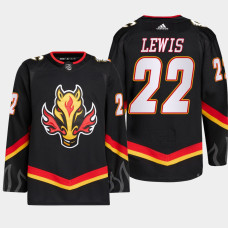 Trevor Lewis #22 Calgary Flames Black Jersey 2022-23 Blasty Alternate Primegreen