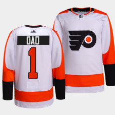 2022 Fathers Day Gift Philadelphia Flyers White Greatest Dad Jersey Primegreen