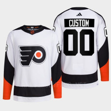 Philadelphia Flyers 2022 Reverse Retro 2.0 Custom White Authentic Primegreen Jersey Men's