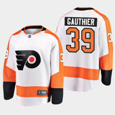 Philadelphia Flyers #39 Cutter Gauthier 2022 NHL Draft White Jersey Away