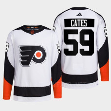 Philadelphia Flyers 2022 Reverse Retro 2.0 Jackson Cates White Authentic Primegreen Jersey Men's