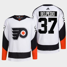 Philadelphia Flyers 2022 Reverse Retro 2.0 Louie Belpedio White Authentic Primegreen Jersey Men's