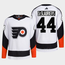 Philadelphia Flyers 2022 Reverse Retro 2.0 Nicolas Deslauriers White Authentic Primegreen Jersey Men's