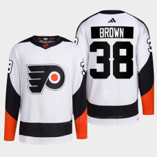 Philadelphia Flyers 2022 Reverse Retro 2.0 Patrick Brown White Authentic Primegreen Jersey Men's