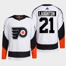 Philadelphia Flyers 2022 Reverse Retro 2.0 Scott Laughton White Authentic Primegreen Jersey Men's