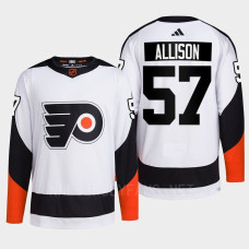 Philadelphia Flyers 2022 Reverse Retro 2.0 Wade Allison White Authentic Primegreen Jersey Men's