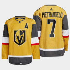 Alex Pietrangelo #7 Vegas Golden Knights Gold Jersey Home Authentic With 2023 Stanley Cup Patch