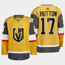 Ben Hutton #17 Vegas Golden Knights Gold Jersey Home Authentic With 2023 Stanley Cup Patch