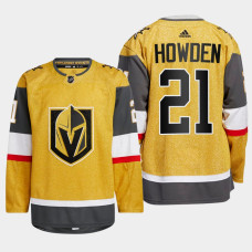 Brett Howden #21 Vegas Golden Knights Gold Jersey Home Authentic With 2023 Stanley Cup Patch