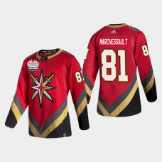 Vegas Golden Knights Jonathan Marchessault #81 Lake Tahoe Outdoor Games Authentic Patch Red Jersey With 2023 Stanley Cup Patch