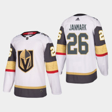 Vegas Golden Knights Mattias Janmark #26 2021 Away Authentic White Jersey