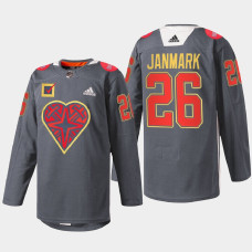 Mattias Janmark Vegas Golden Knights DonorAwareness 2022 Black #26 Jersey Warm-Up