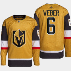 Vegas Golden Knights Shea Weber Gold Alternate Authentic Primegreen Jersey 2022