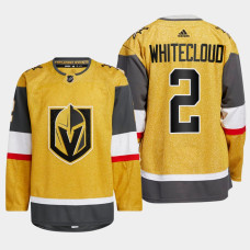 Zach Whitecloud #2 Vegas Golden Knights Gold Jersey Home Authentic With 2023 Stanley Cup Patch