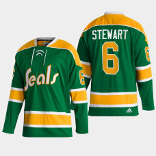 Bob Stewart California Golden Seals #6 Green Reverse Retro 2.0 Jersey 2022-23 Authentic