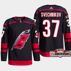 Carolina Hurricanes Andrei Svechnikov Black 25th Anniversary Authentic Home Jersey 2022-23