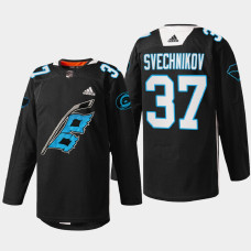 Andrei Svechnikov Carolina Hurricanes Panthers Night 2022 Black #37 Jersey Warm-up sweater