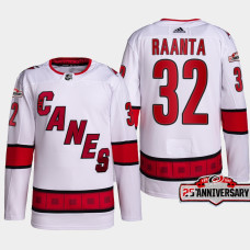 Antti Raanta #32 Carolina Hurricanes White Jersey 2022-23 Authentic Away 25th Anniversary